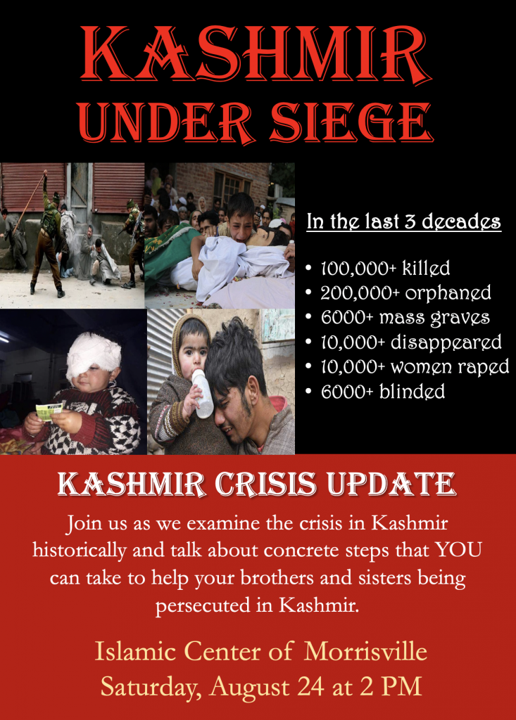 Crisis In Kashmir Islamic Center Of Morrisville 2562
