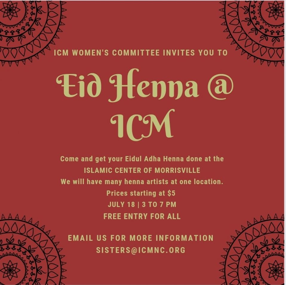 Eid Henna Event Islamic Center Of Morrisville 1813