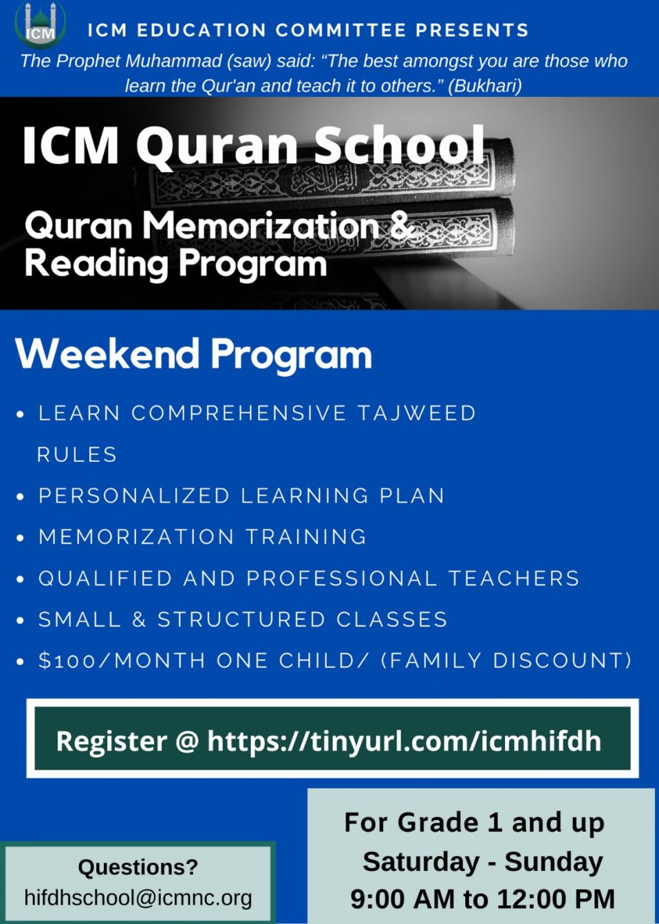 Quran Reading Or Hifdh Program Islamic Center Of Morrisville 3459